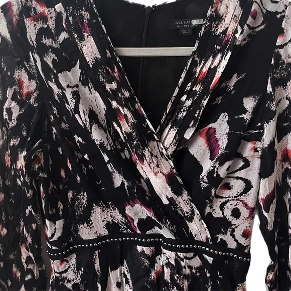 ALLSAINTS | Asymmetrical Long Sleeve Dress | Sz 2 - Picture 4 of 5